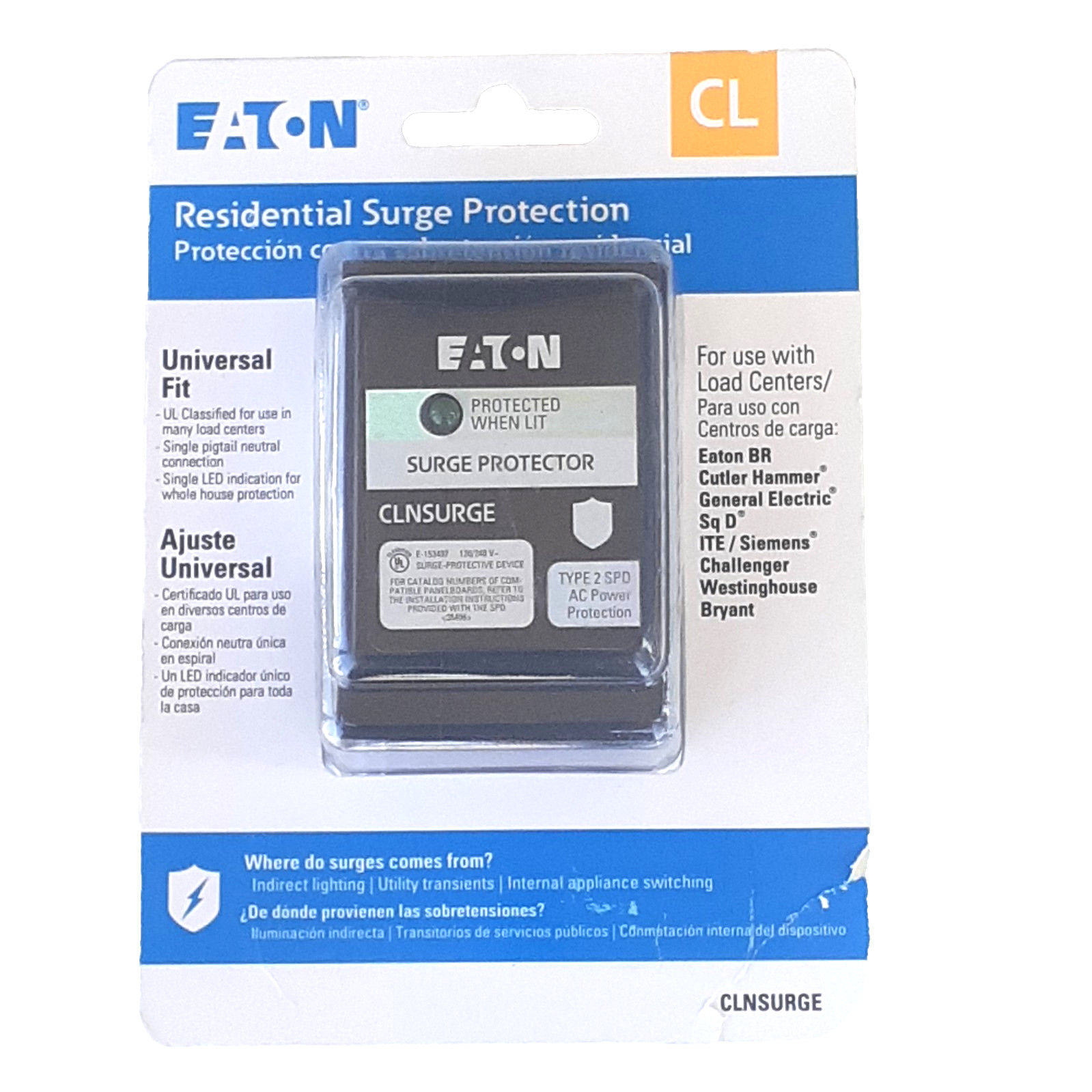 Eaton Residential Surge Protective Device Universal Fit CL CLNSURGE