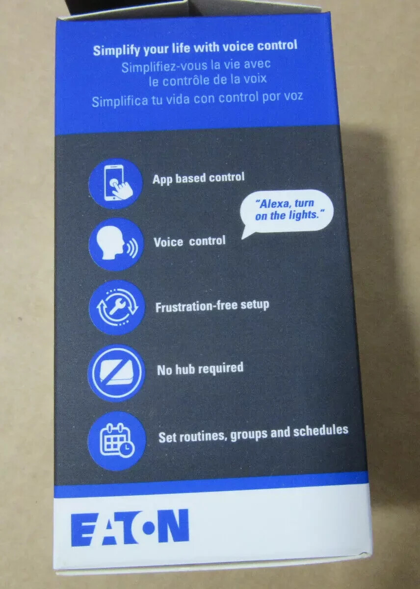 36 Eaton WFTRCR15-V-SP-L Wi-Fi Smart Duplex Receptacle Ivory15A 125V New Sealed