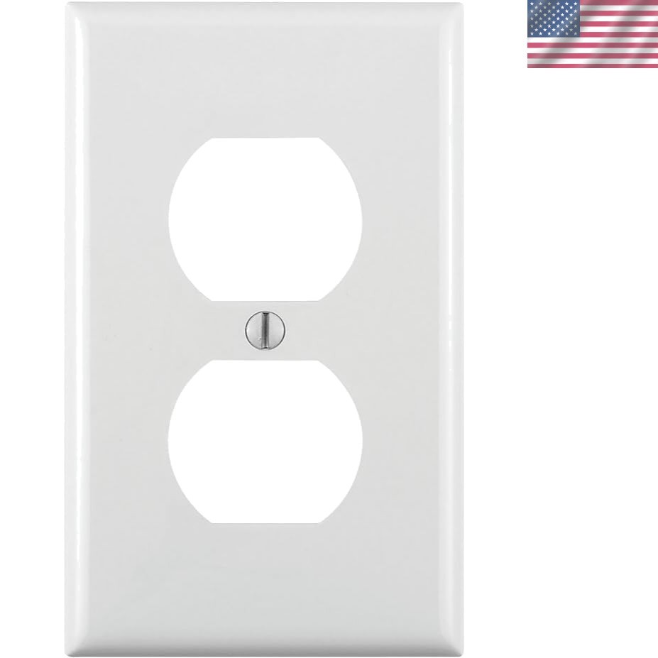 Quality Thermoplastic Nylon 1-Gang Wallplate in White – 10-