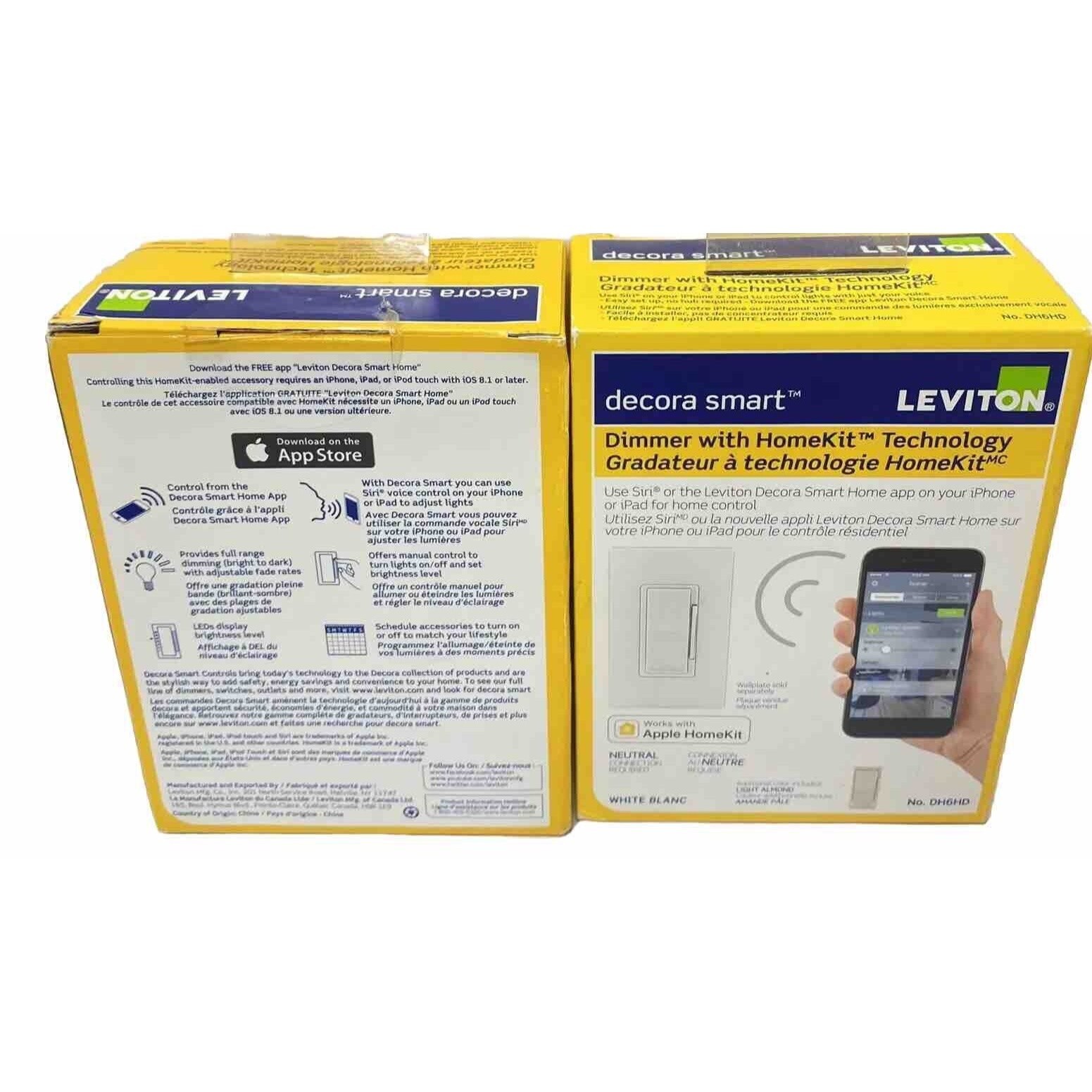 2 Leviton Smart Dimmers HomeKit Compatible Apple Home Automation 2-Pack New