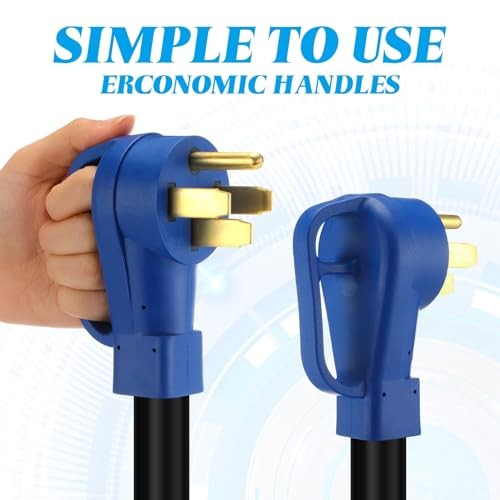 RV Y Adapter Power Cord Compatible with NEMA 14-50P 14-50P to TT-30R & TT-30R
