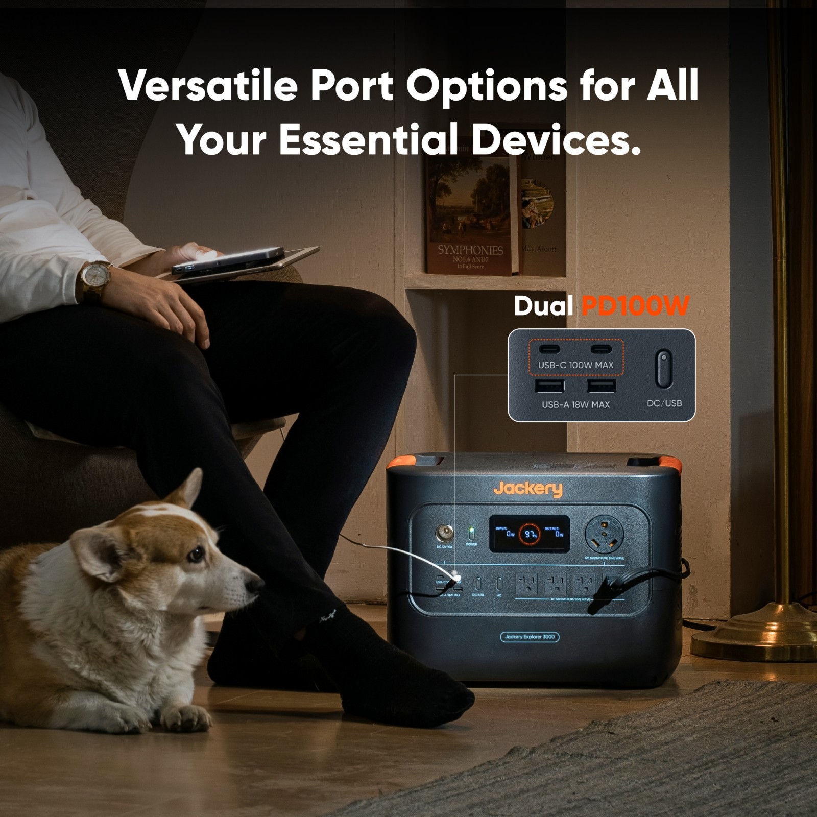 Jackery Explorer 3000 v2 Portable Power Station 3070Wh capacity and 3600W output