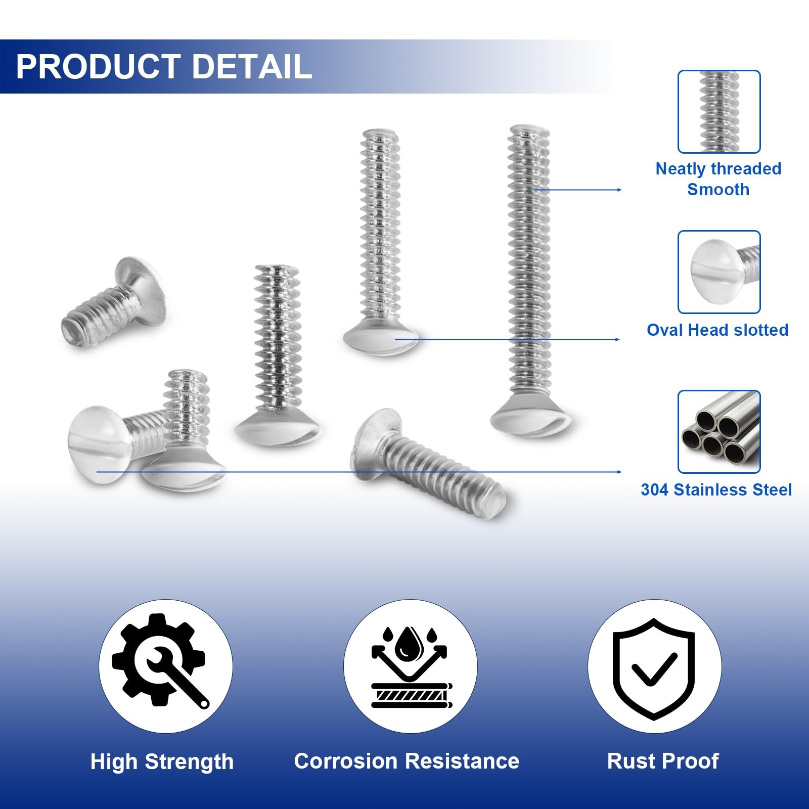 130Pcs Wall Plate Screws Kit, #6-32 Outlet Cover 3/8″, 1/2″, 3/4″, 1″, White