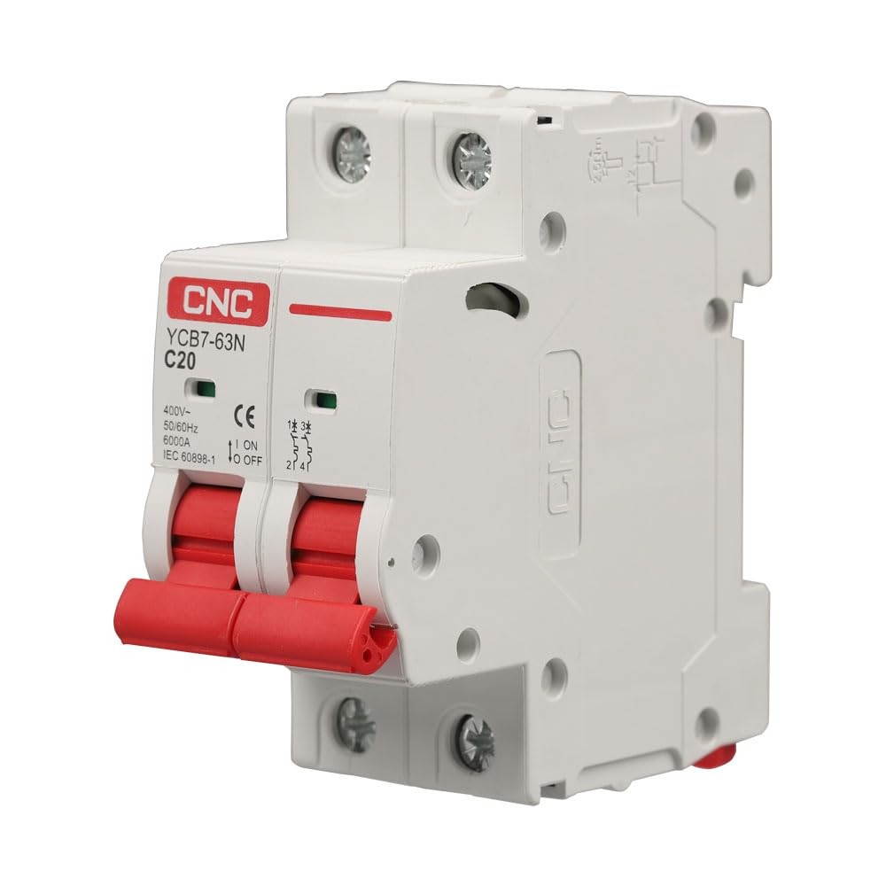 Cnc Ac Miniature Circuit Breaker 20 Amp 120V/240V 2 Pole Din Rail Mount Circuit