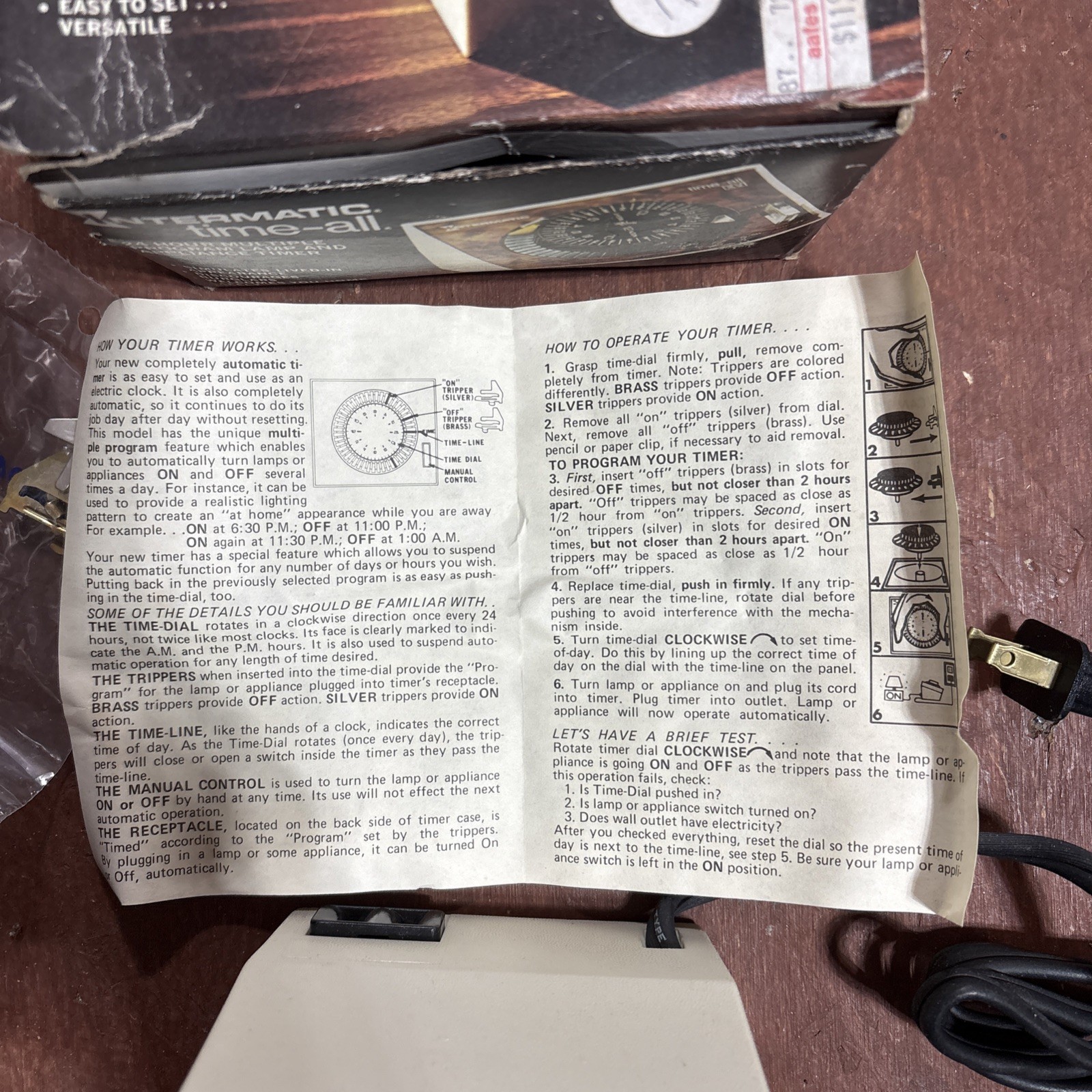 Vintage Intermatic Time-All XV EB11 Programming Timer 15 Amp 24 Hours Cycle