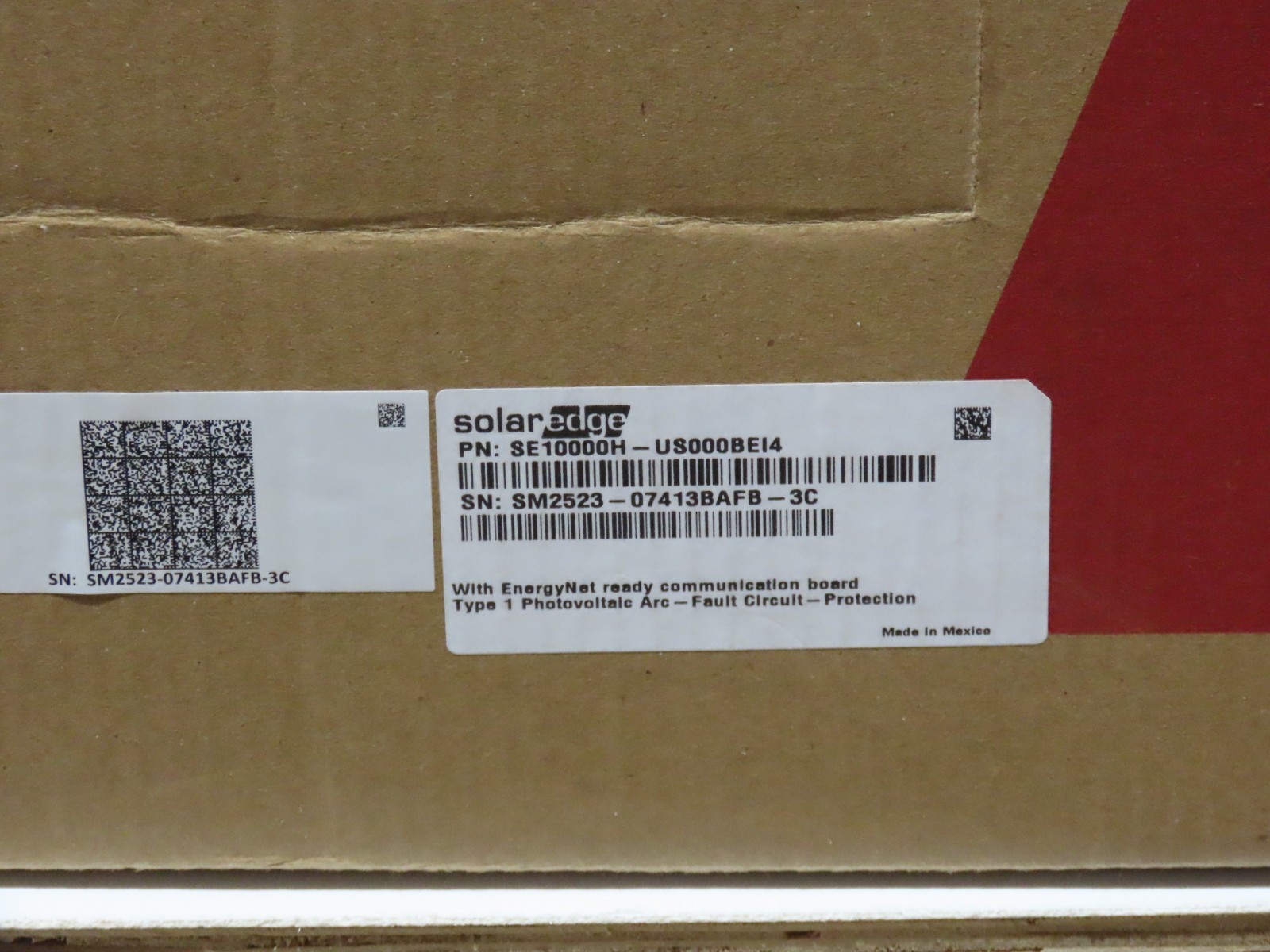 SOLAREDGE SE10000H-US000BEI4 Single Phase Inverter Fault Circuit~ Protection