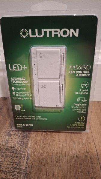 Lutron Maestro Fan Control & Light Dimmer LED (Brand New)
