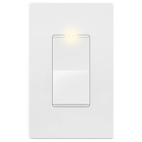 Minimalist Design Matte Finish Single Pole (Wall Plate Included) 1 White
