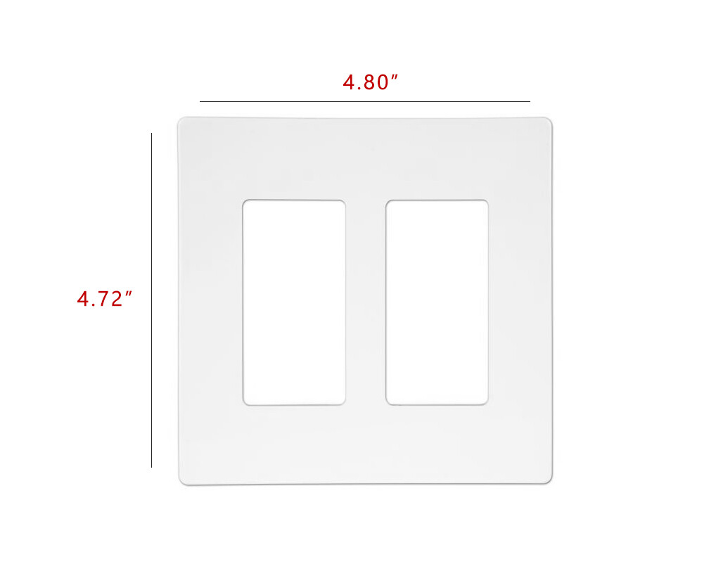 Screwless Decora Wall Switch Cover Plate / Outlet Cover – 1-5 Gang UL Listed