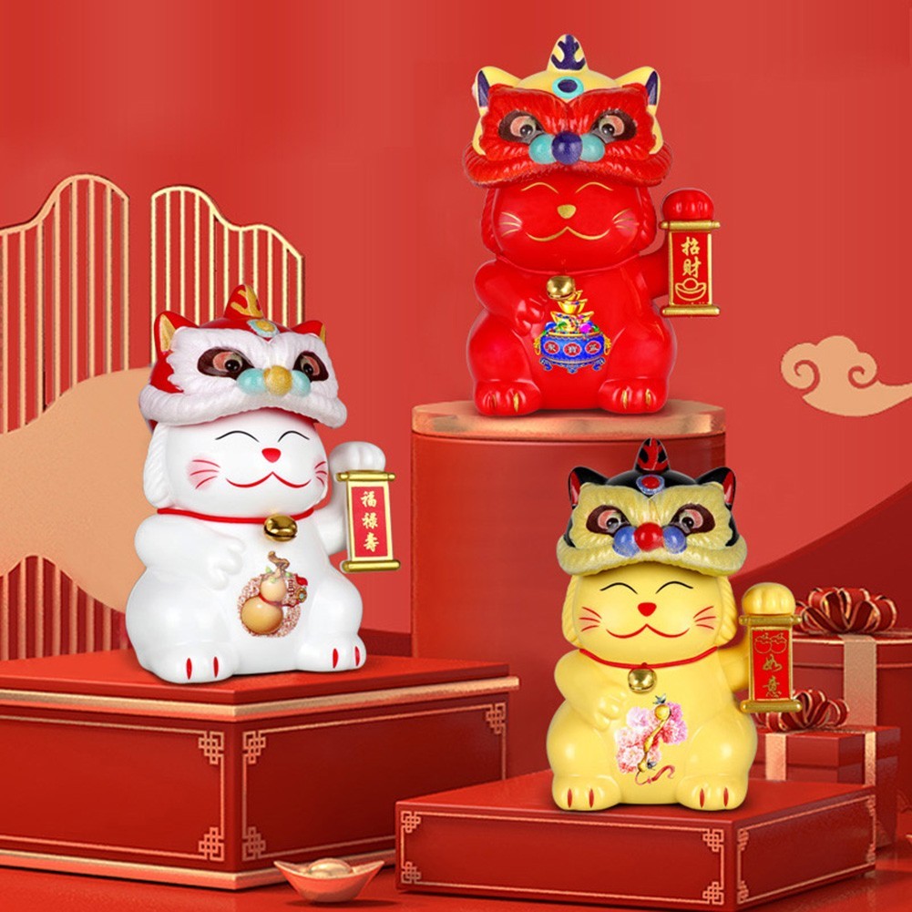 Auspicious Solar Powered Nodding Figurine Perfect for Various Settings