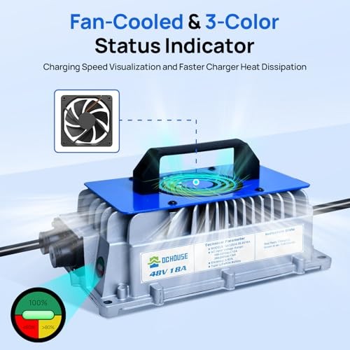Lithium Battery Charger, 900W Fast Charger, Charging Efficiency ≥ 93%, 48V 18A