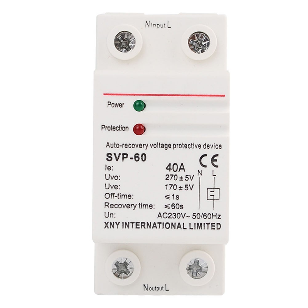 Residential Single Phase Voltage Current Protector Overvoltage Undervoltage
