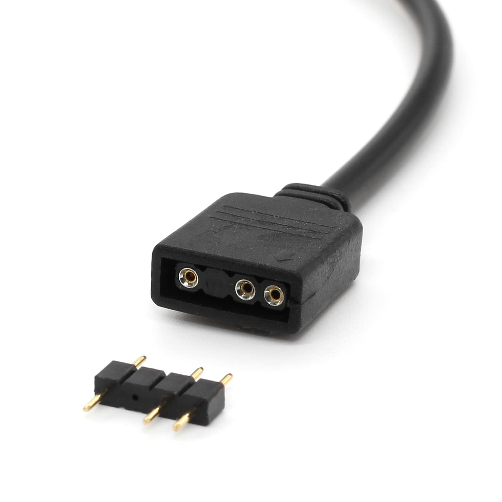 3 PCS ARGB Extension Cable 5V 3Pin to JST SM 3Pin Male Adapter 11.8 Inches