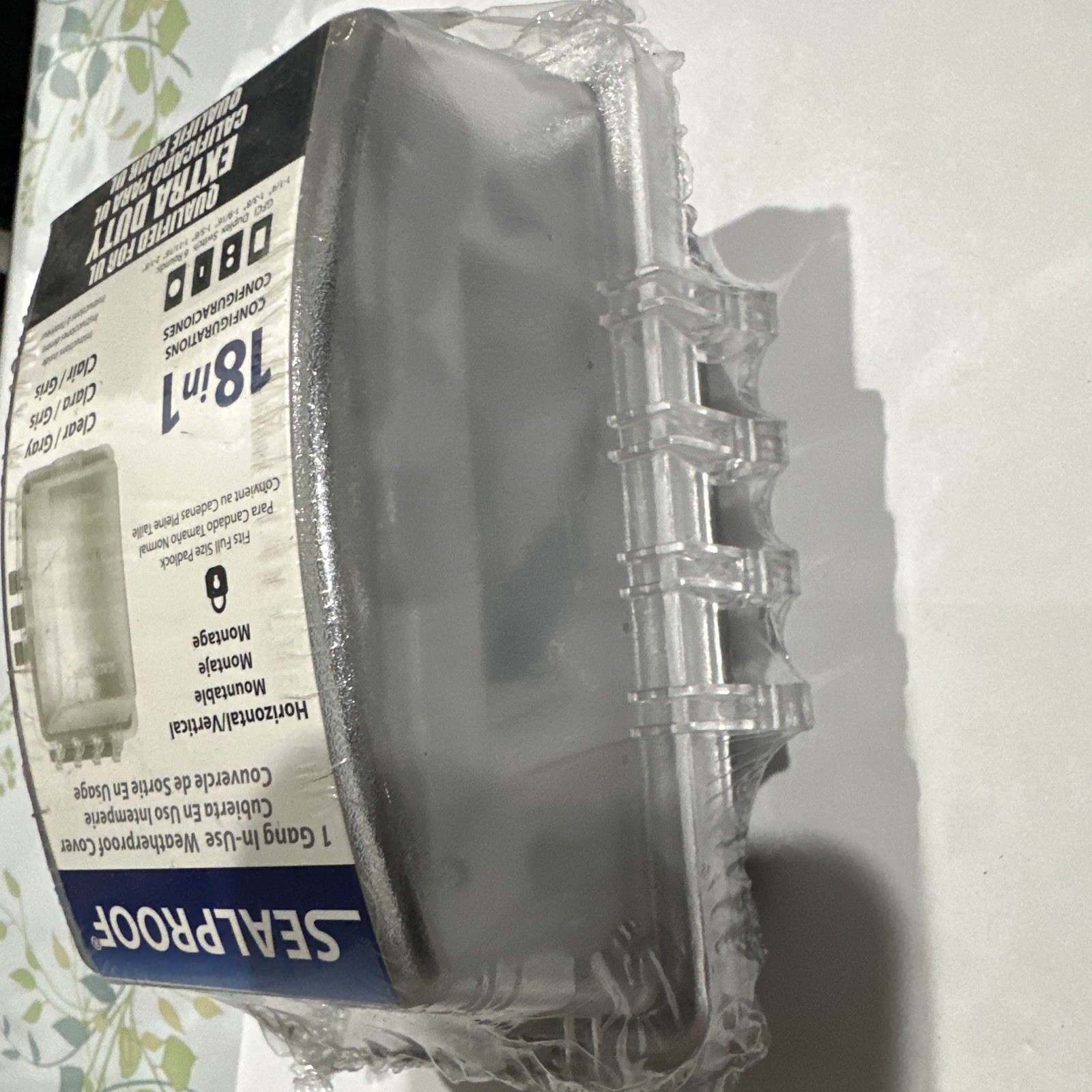 SEALPROOF 1-Gang In-Use Weatherproof Cover Extra Duty Clear/Gray 1GWIUXD