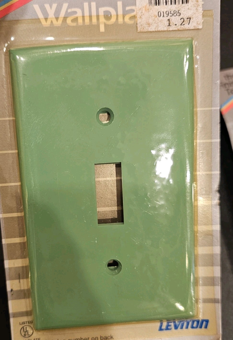 NOS New Mint Green Wallplate Grounding Outlet Switch Plate Set Vintage New B84