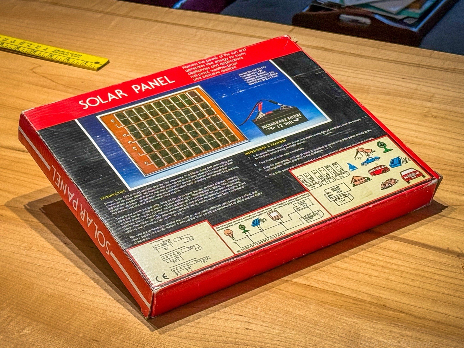 Solar Panel (Vintage China,’80?) SM250-12V, 200 Ma 16V Max, 23.8 x 29.2 x 1.7 cm