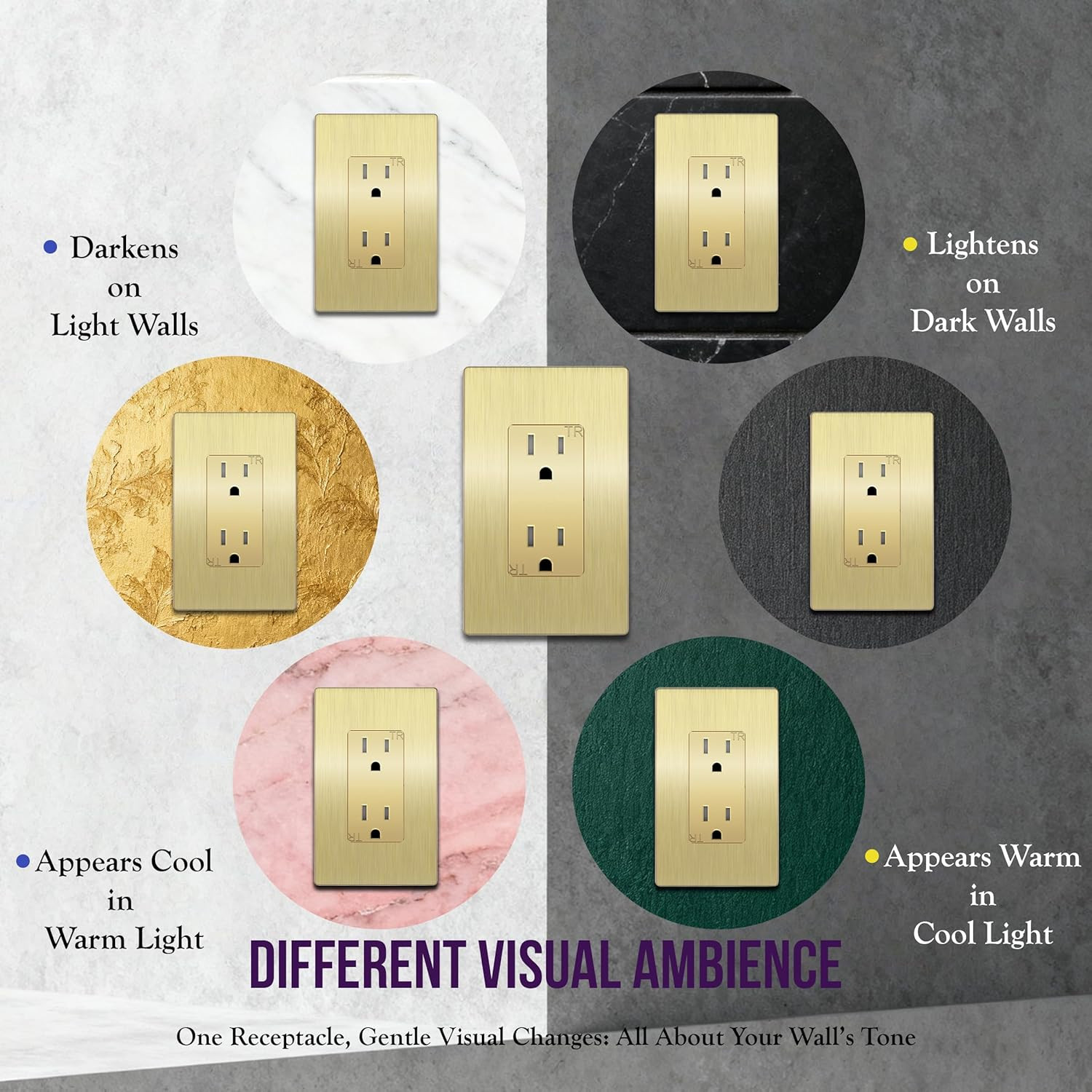 Elite Series Decorator Receptacle Outlet Child Safe Tamper-Resistant, Gloss Fini