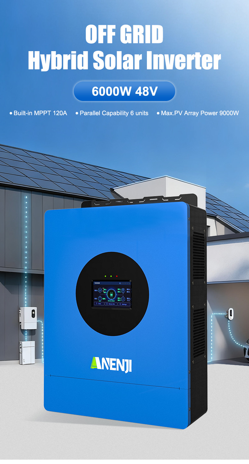 6000W 48V Solar Inverter Hybrid Off-grid 110V/120V MPPT 120A Charger Controller