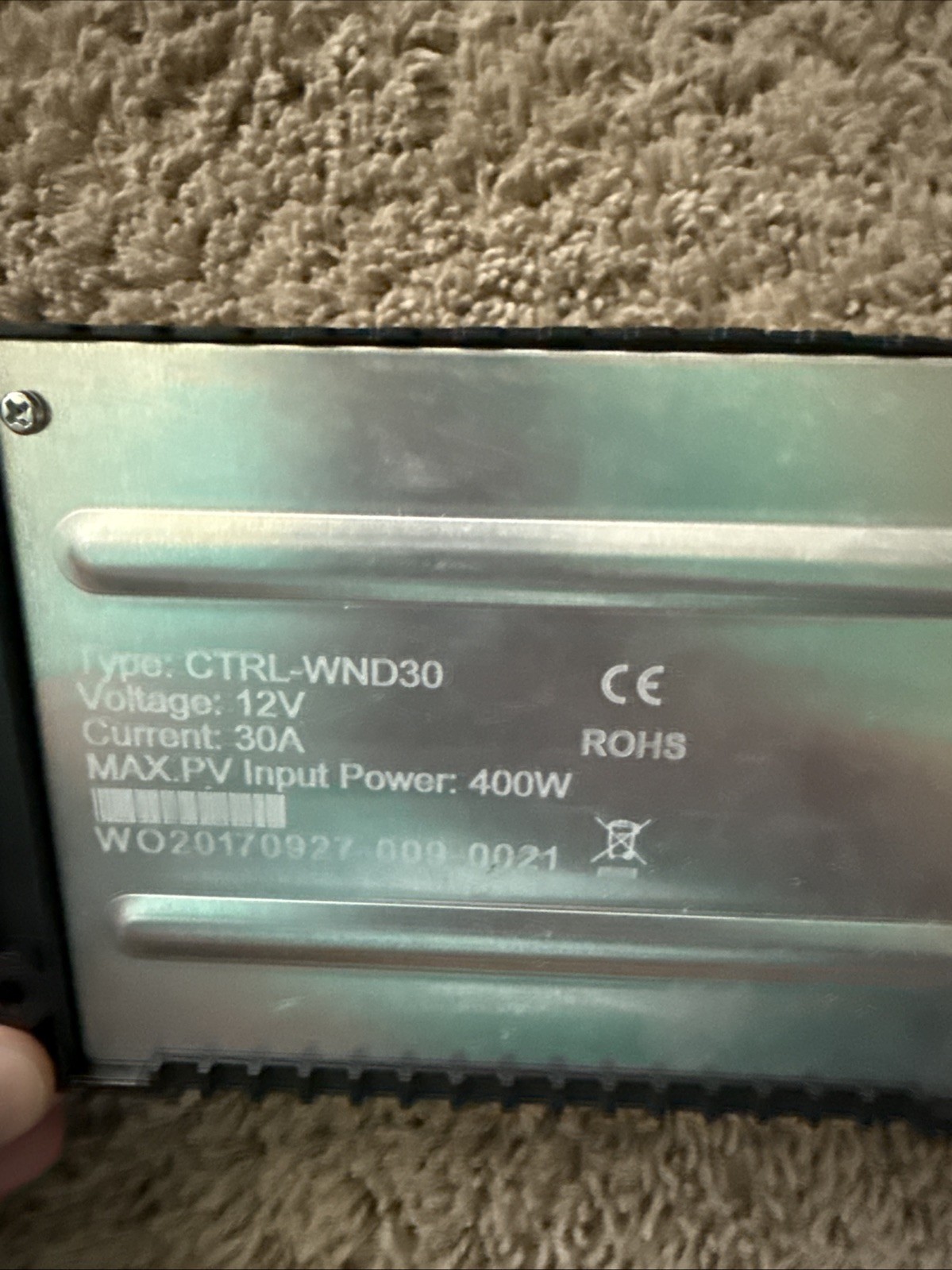 Renogy Wanderer 30A Solar Charge Controller 12V PWM CTRL-WND30-LI With Manual