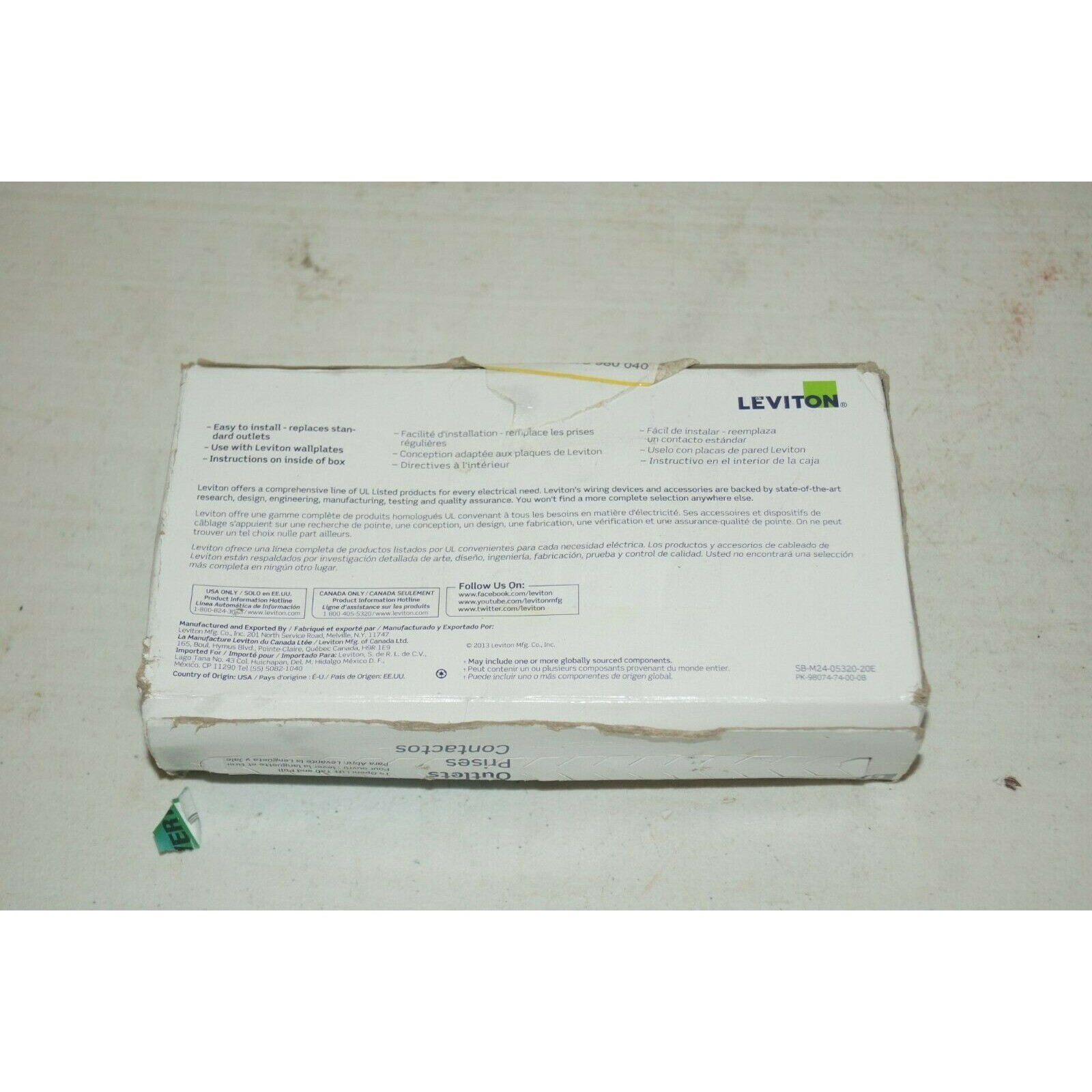 10 PACK LEVITON White Tamper Resistant OUTLET 15A 125V *NEW*