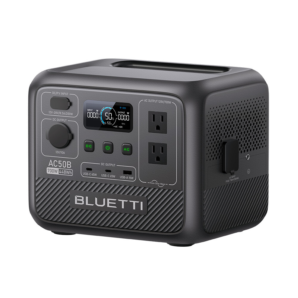 BLUETTI AC50B 700W 448Wh Portable Power Station Generator for Outdoor Camping