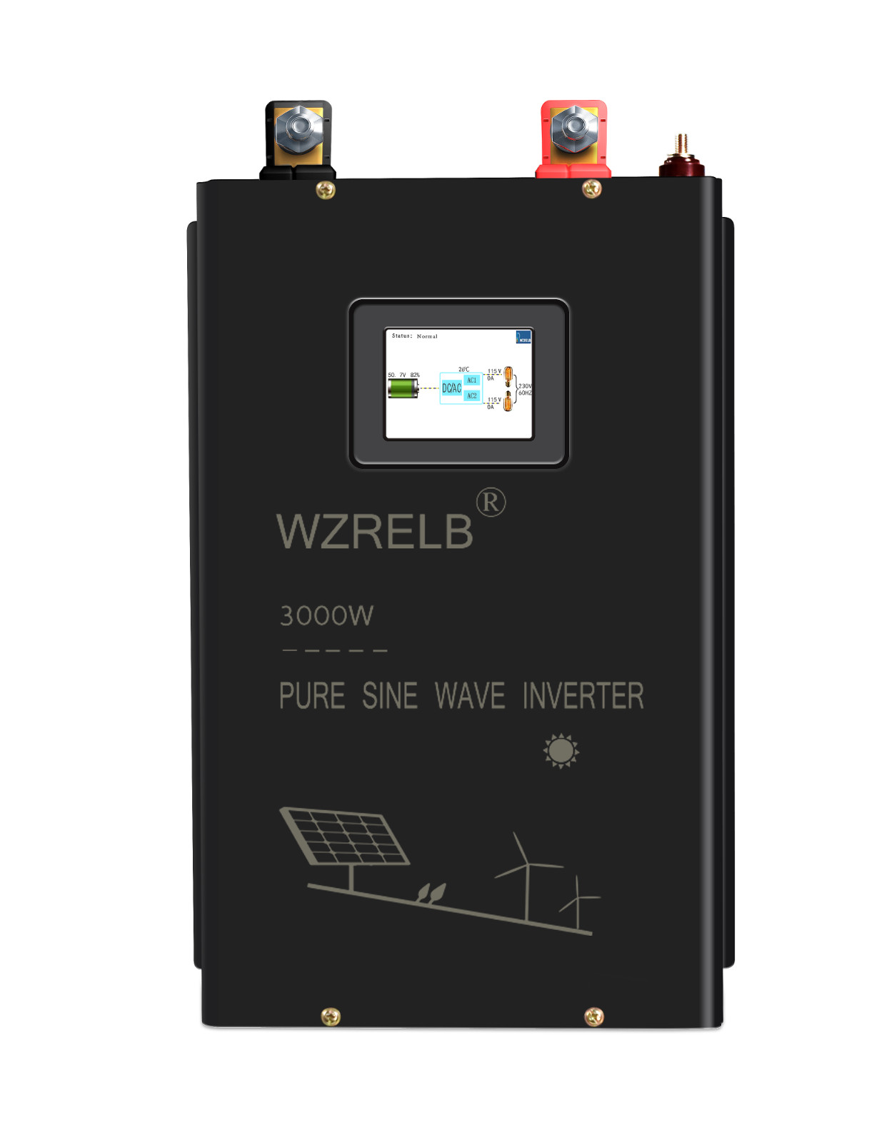 3000/4000W Split Phase Pure Sine Wave Inverter 24V/48VDC to AC120V 240V 5Outlets