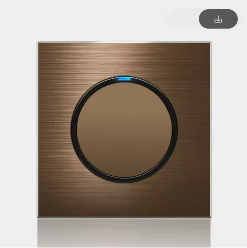 Retro EU Wall Light Switch 220V Coffee Color Reset Button LED