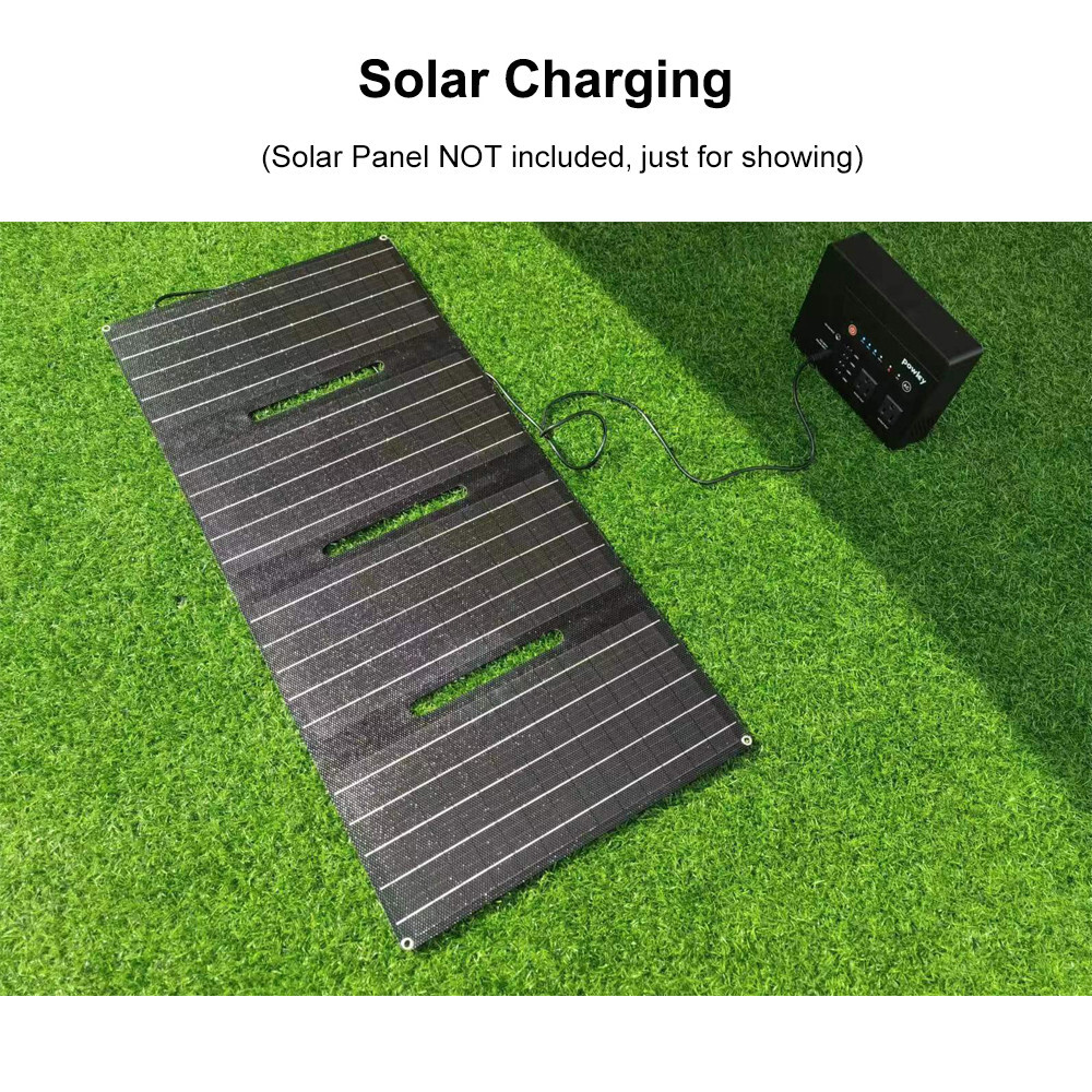 Powkey Portable Power Station 200W AC DC 146Wh Lithium Battery Solar Generator