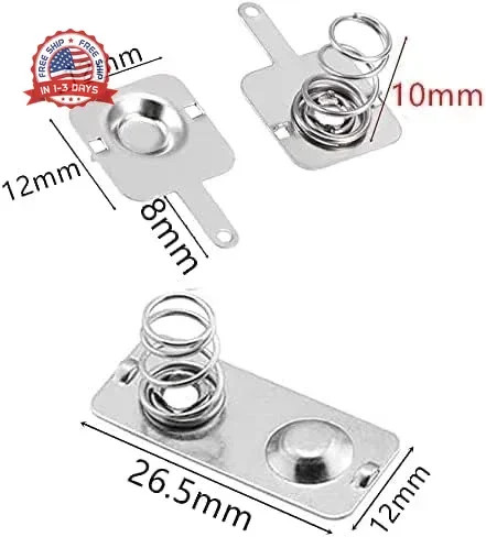Cutelec 10Pairs Battery Springs AA Battery Negative to Positive Conversion Sprin