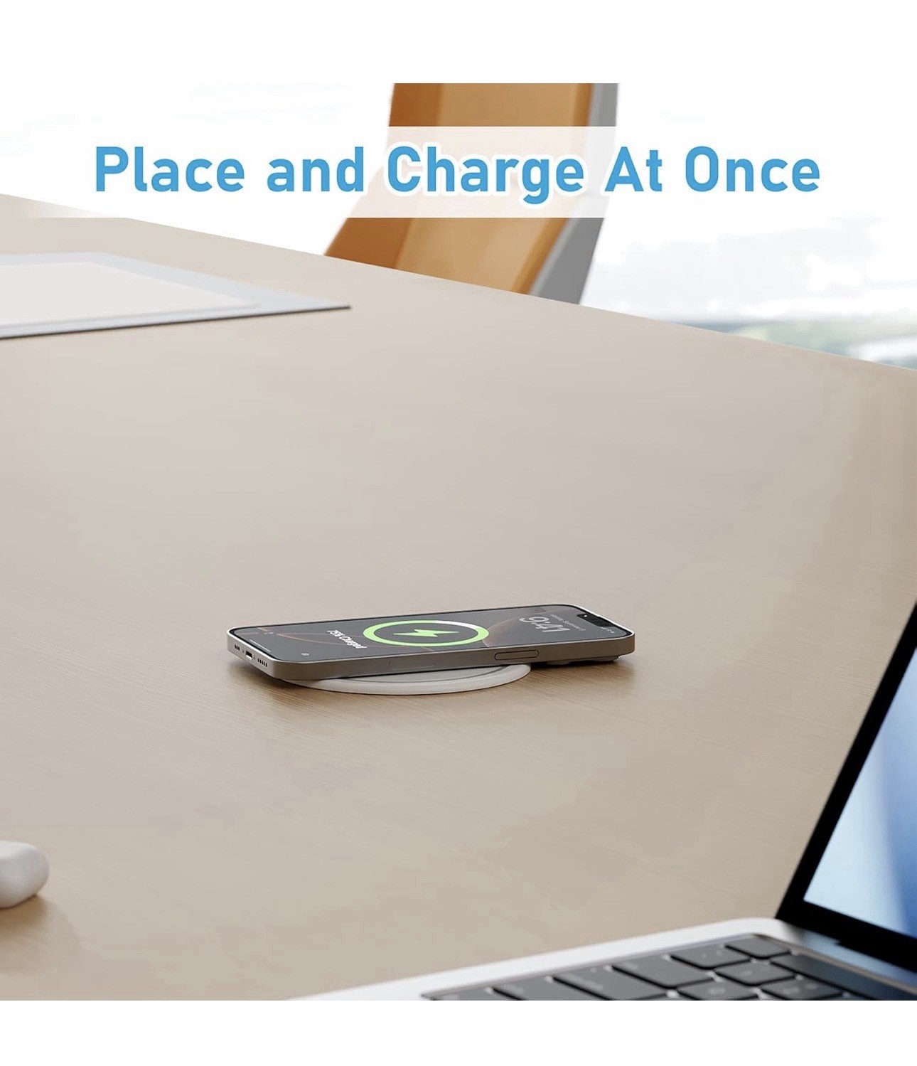 ANNQUAN 4″ Pop Up Countertop 4 USB + 4 Outlet 65W Wireless Charger 65W USB White