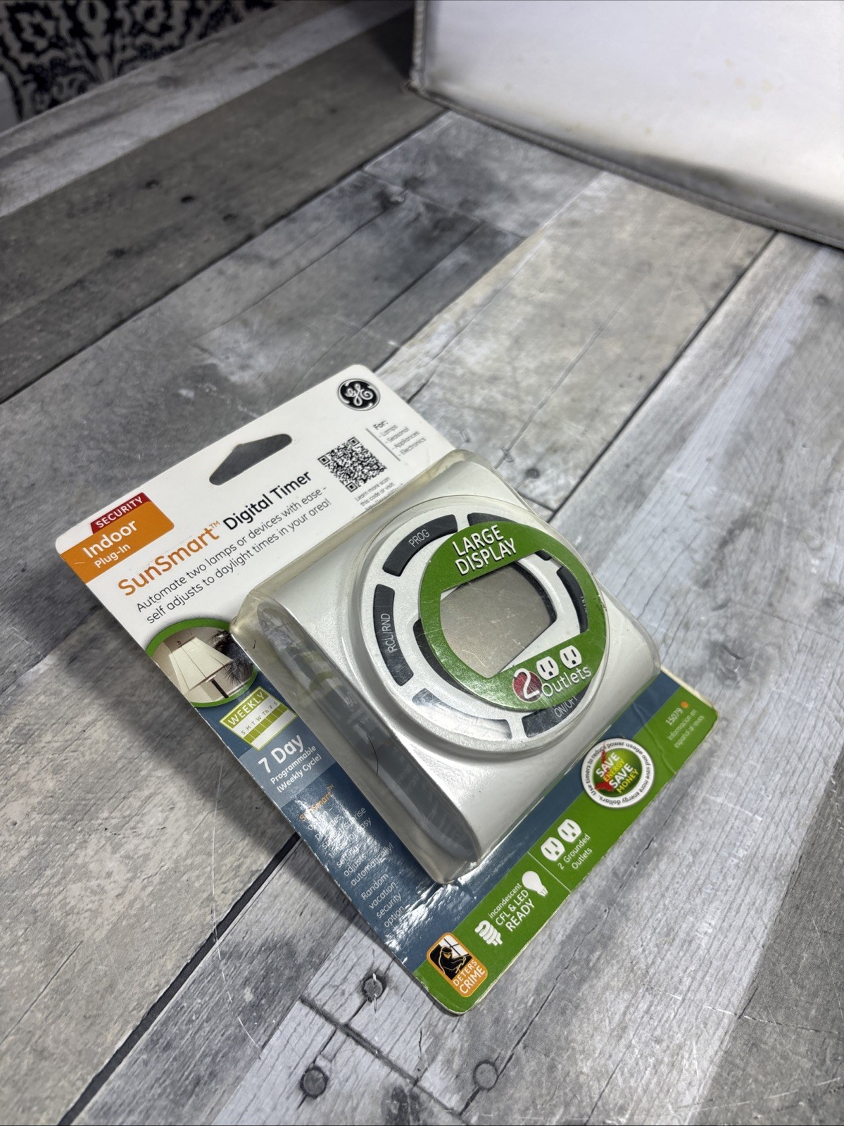 GE General Electric SunSmart Digital Timer NIB New Indoor Plug In Energy Saver