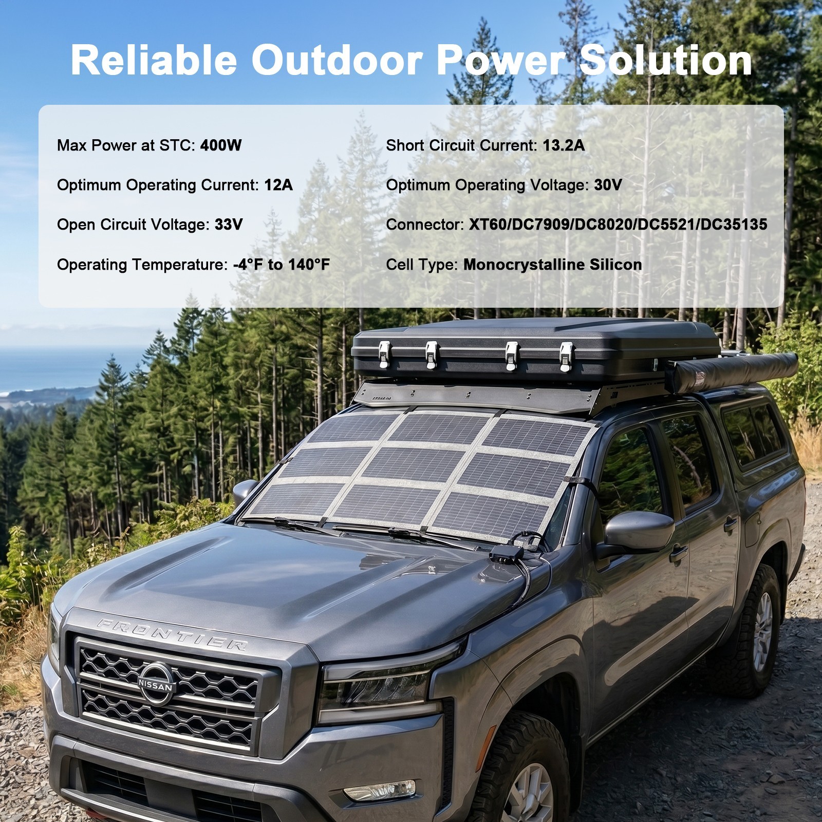 MHPOWOS 100W 200W 400W Foldable Solar Panel Charger for Jackery Explorer 1000