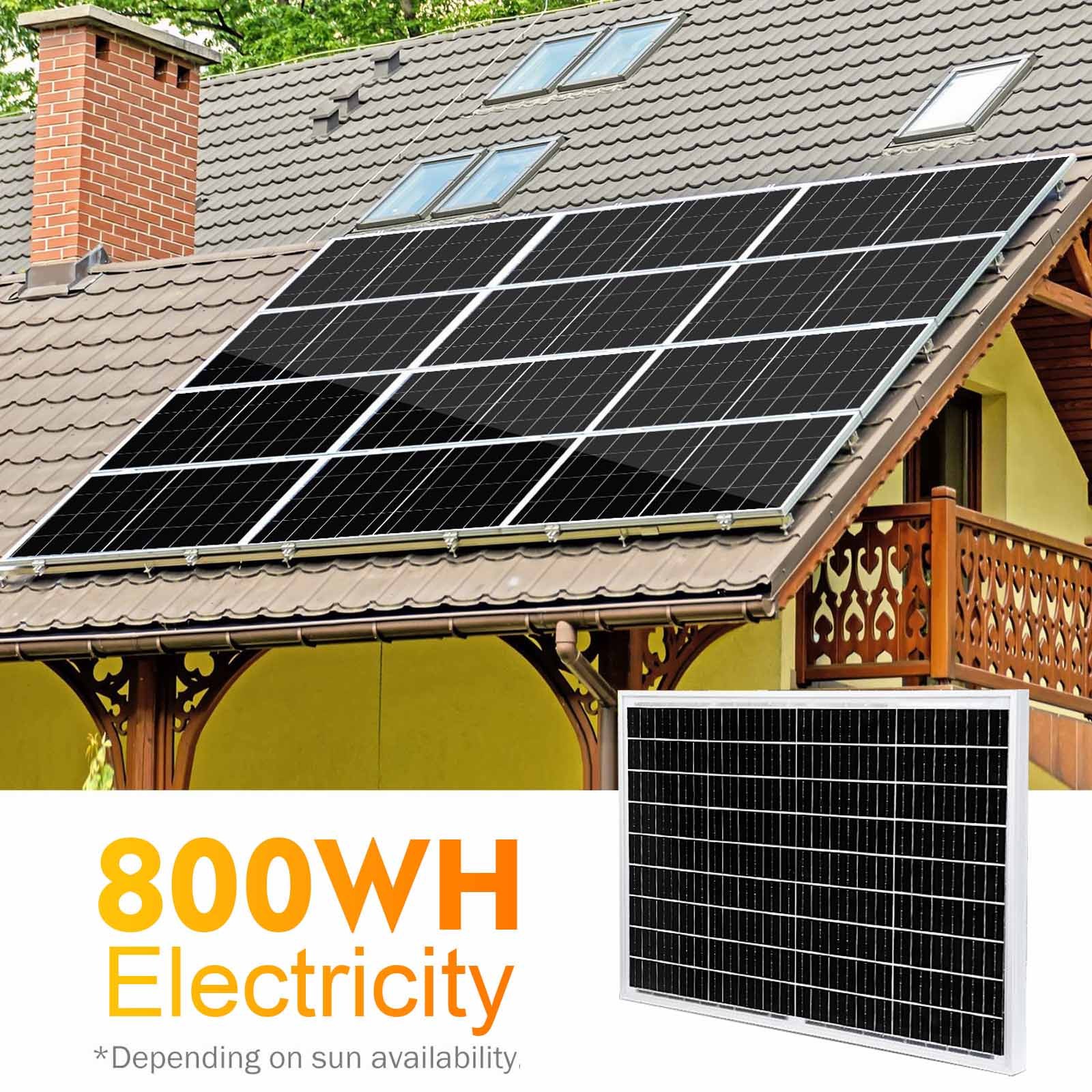 PFCTART 100 Watt Solar Panel Monocrystalline 12V for Camping RV Marine off-grid