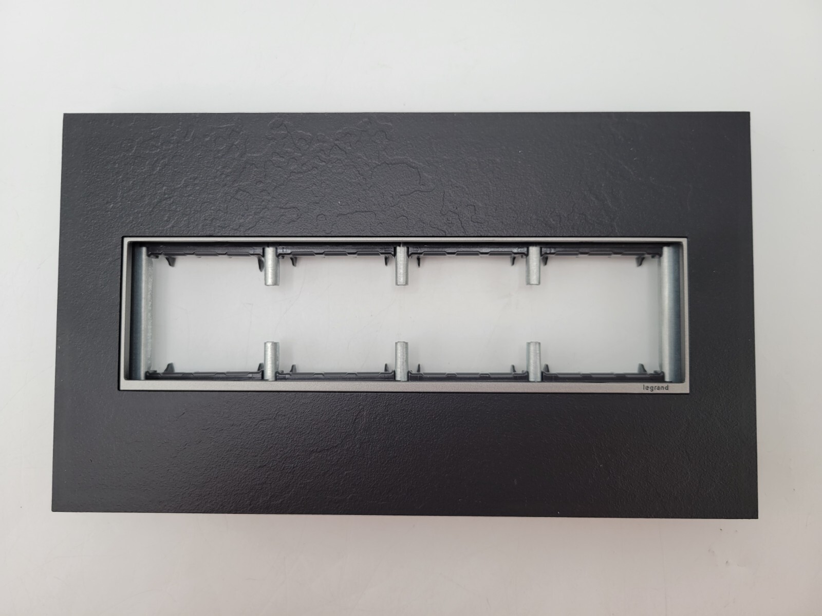 Legrand AWM4GHFBK1 Hubbardton Forge Black Steel Indoor 4-Gang Square Wall Plate