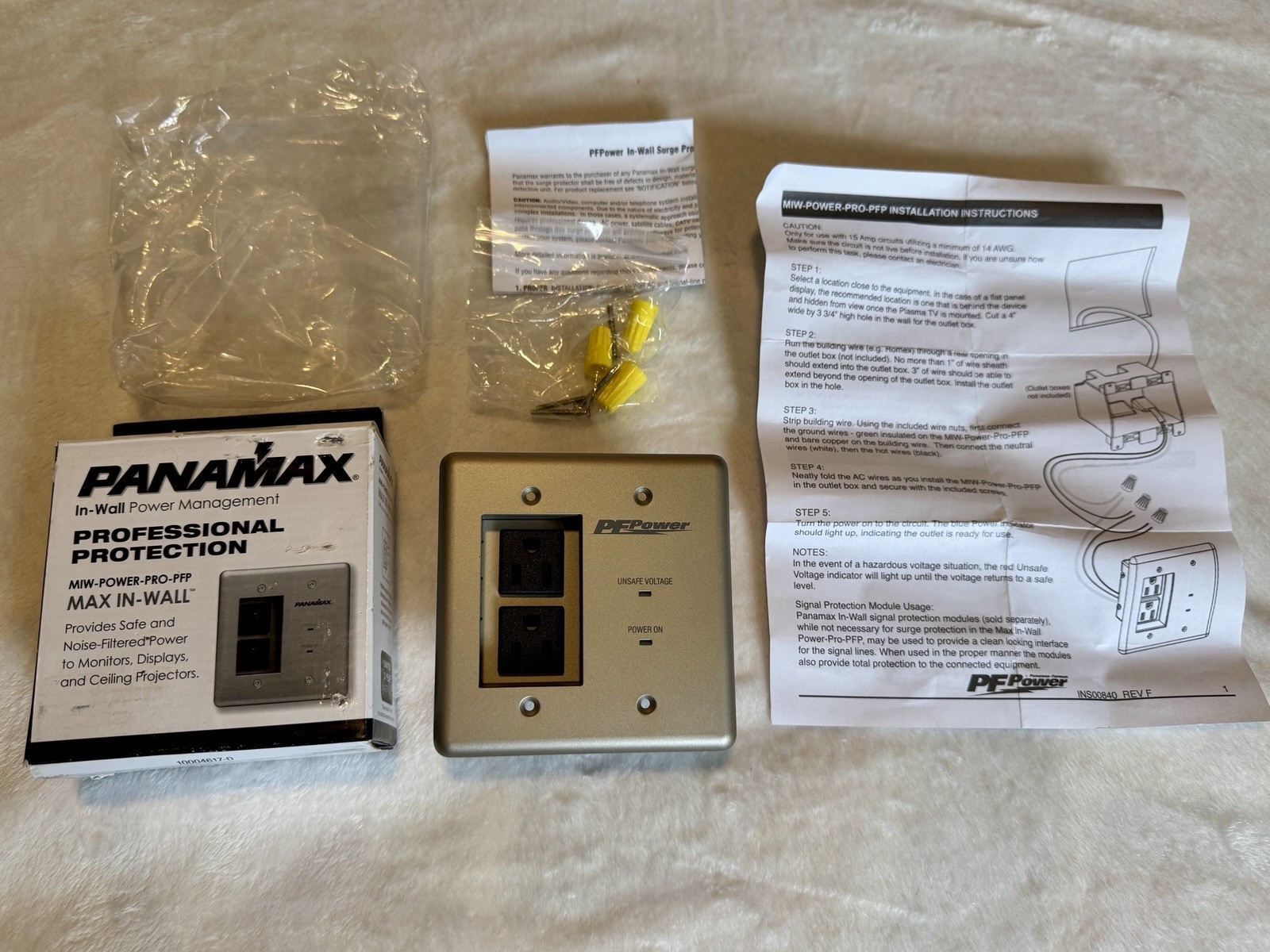 Panamax MIW Power-Pro PFP In-wall surge protector (MIW-POWER-PRO-PFP)