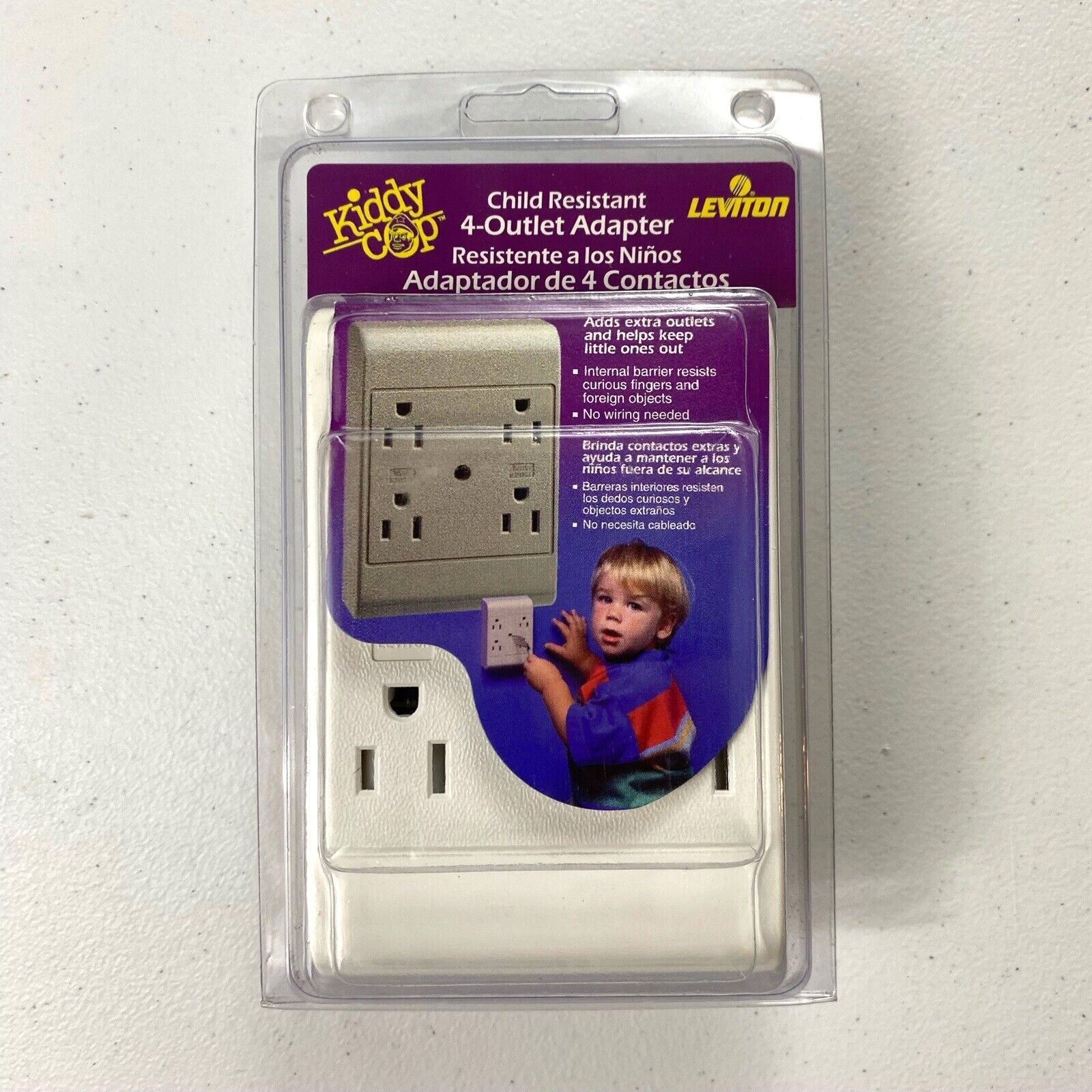 Leviton Kiddy Cop Child Resistant 4 Outlet Adaptor – NEW
