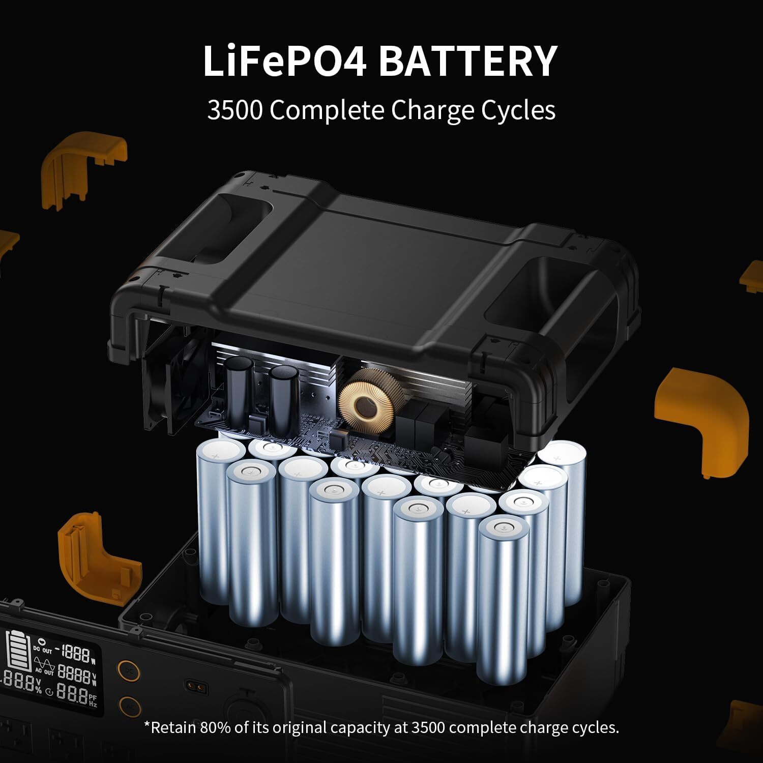 pecron E2400LFP 2048Wh Portable Power Station with 3072Wh Extra Battery Backup