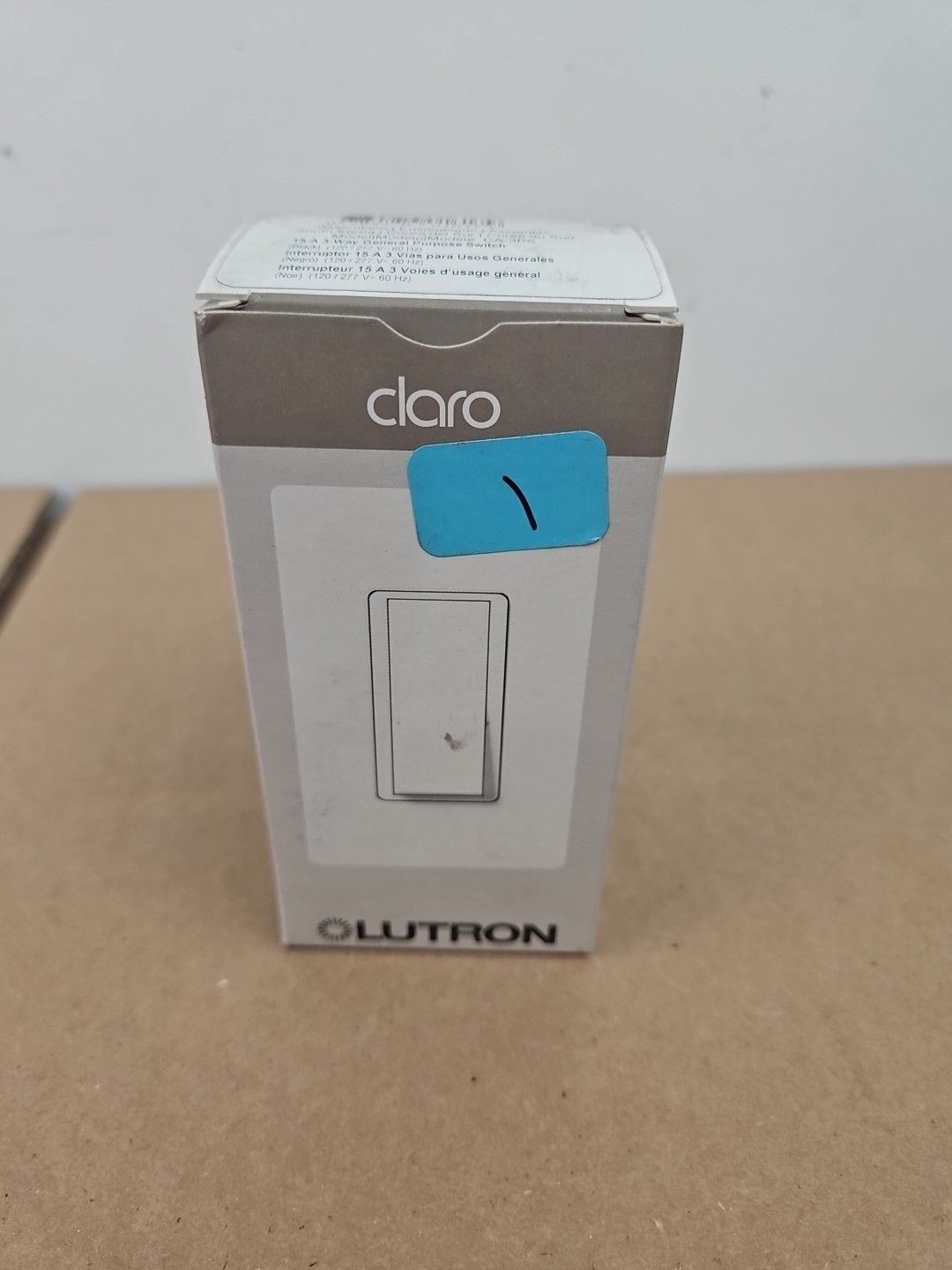 Lutron Claro CA-3PS-BL – 15A, 120/277v, 3 Way General Purpose Switch black