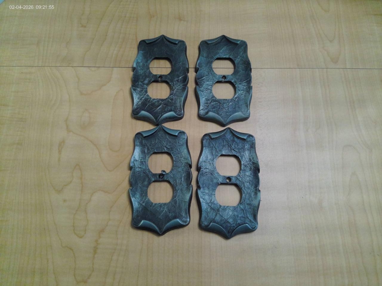 Lot of 4 Vintage Amerock Carriage House Antique Silver Outlet Covers