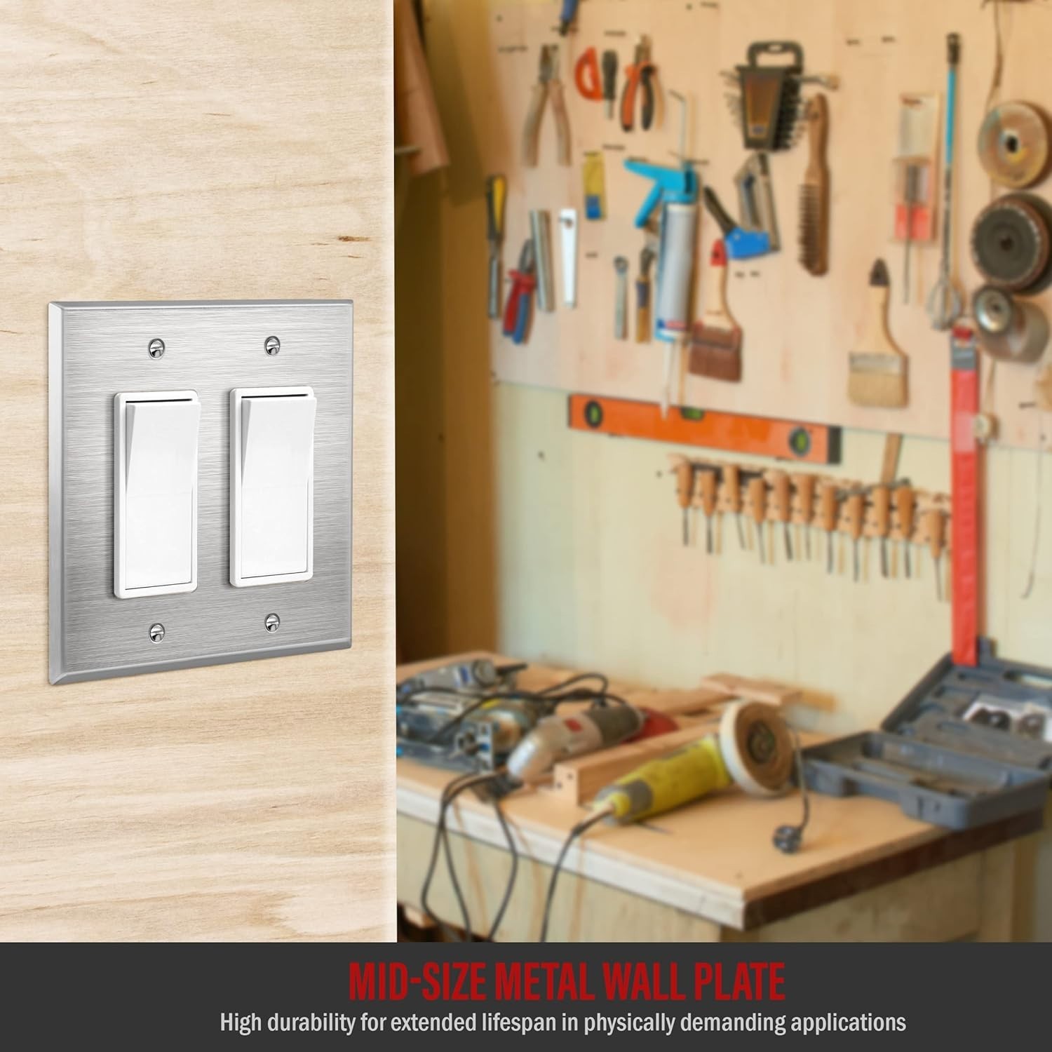 Corrosion-Resistant Stainless Steel Wall Plate 4.88″ x 4.92″ – Secure Your Home