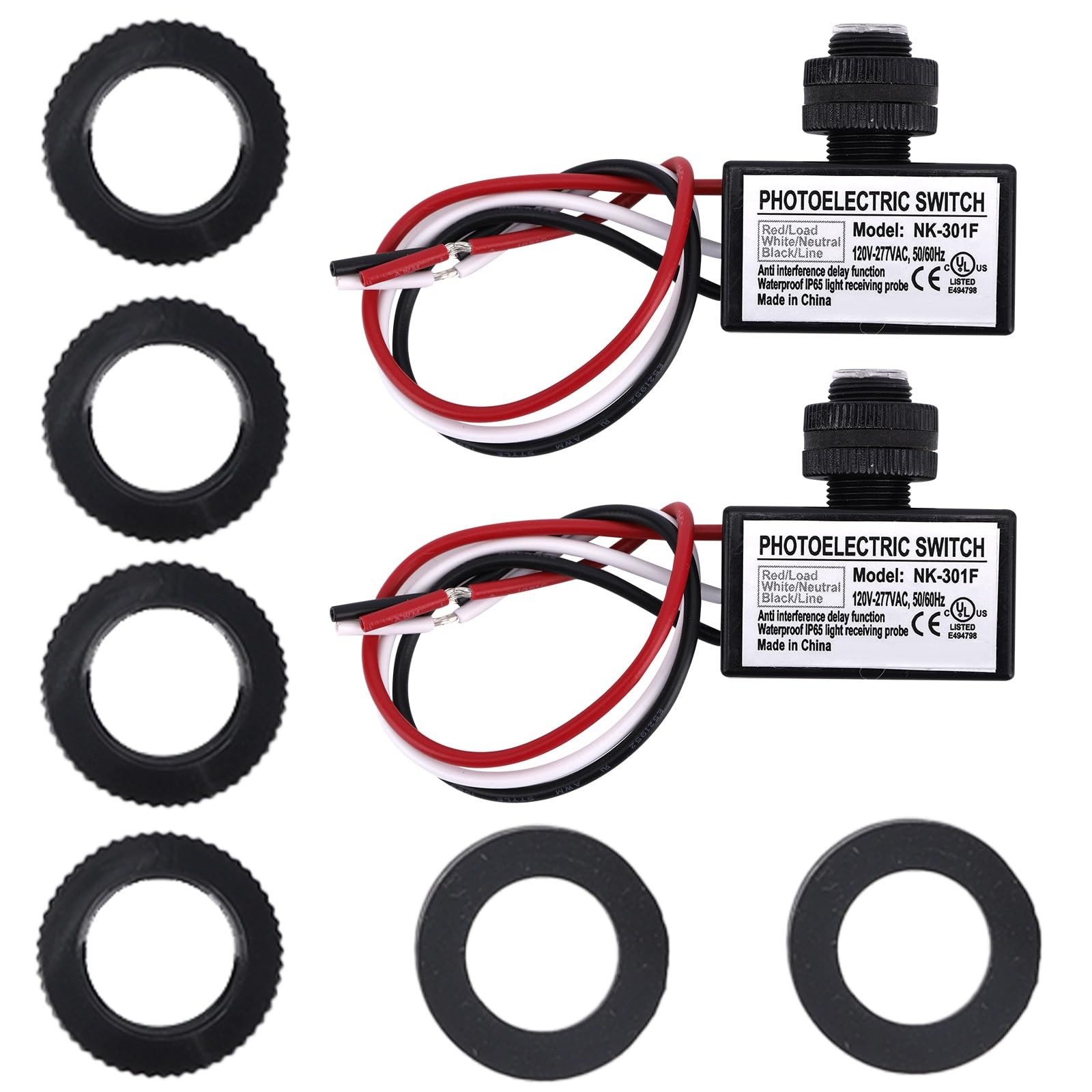 Unbranded 120V-277V AC Photocell Light Sensor Switch, Automatic Dusk to Dawn
