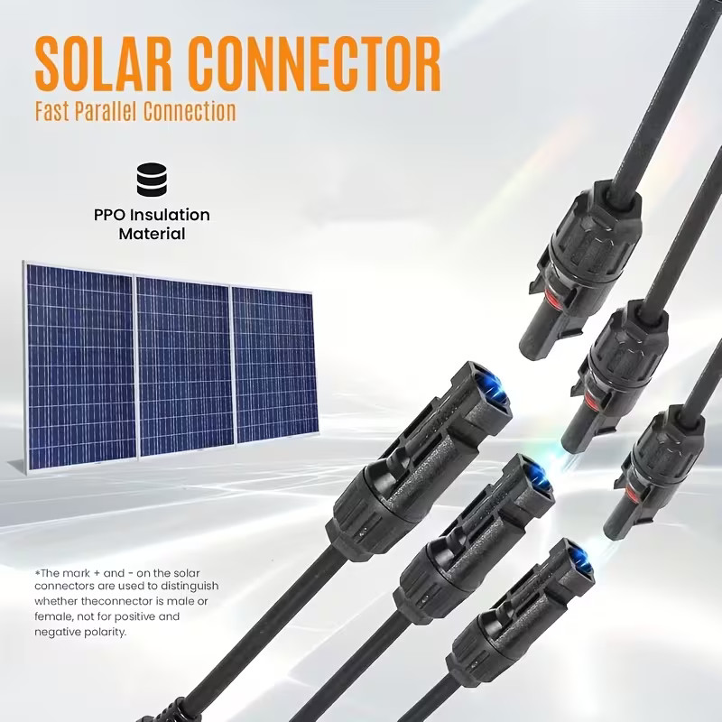Solar Y Branch Cable T Splitter MMF FFM Waterproof Connector for PV Panel