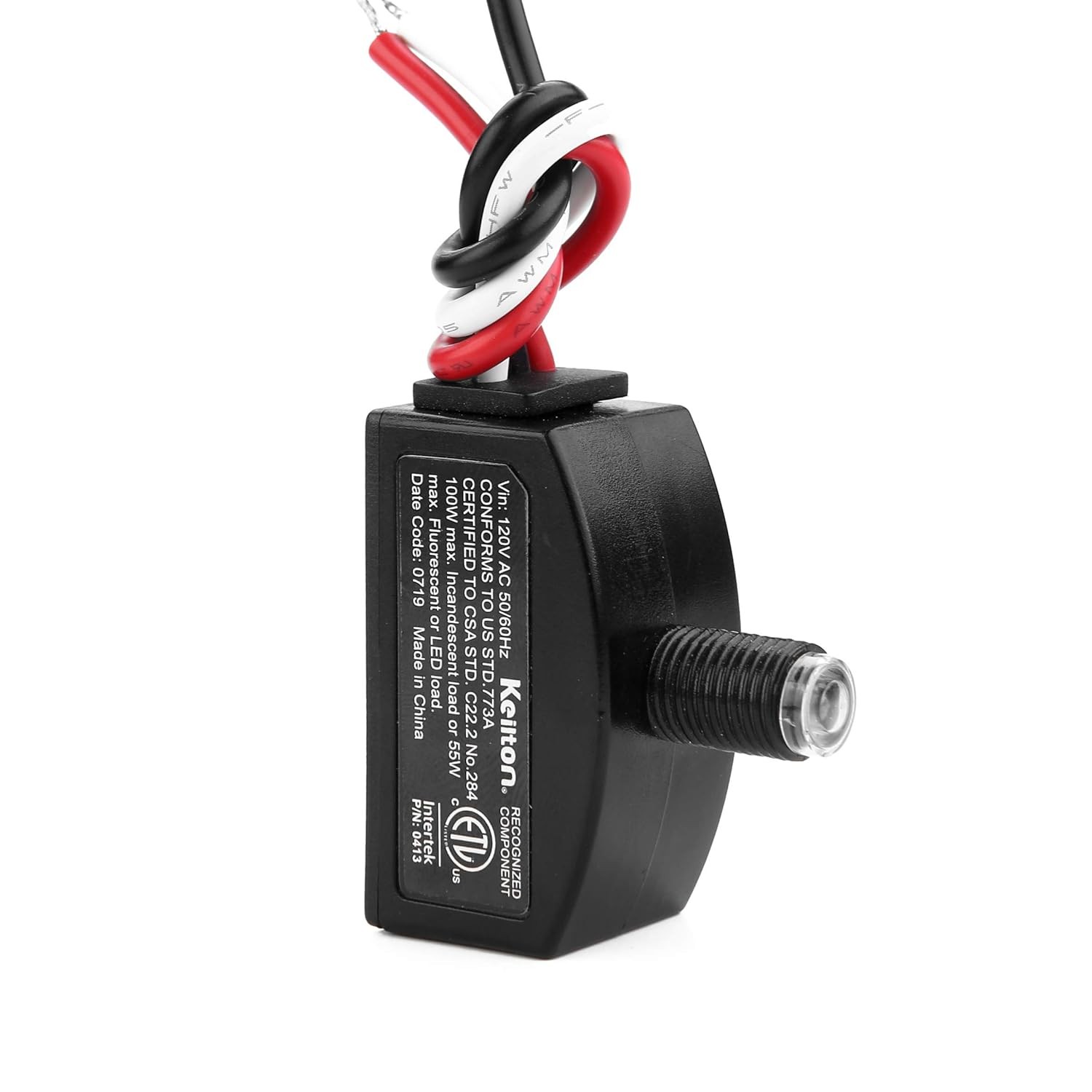 Keilton 120V AC Dusk to Dawn Photocell Light Sensor Outdoor Hard-Wired Post