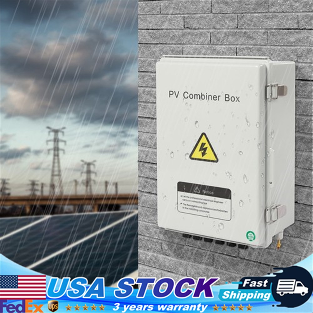 Solar PV Combiner Box 6 String 63A for Solar Panel System ABS PC Case IP65