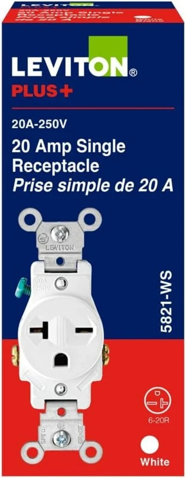 Single Receptacle Outlet Commercial Specification Grade Smooth Face 20 Amp 25.s=