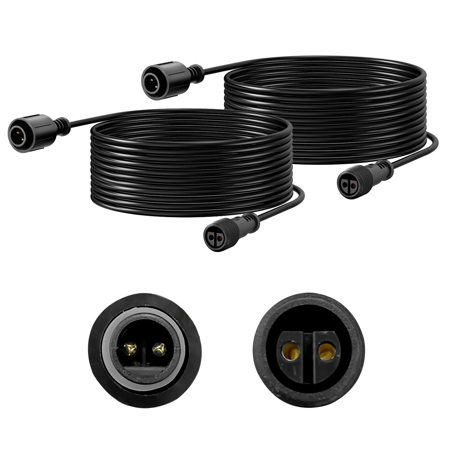 2pcs 6.5ft Extension Cord (with 2-PIN) is Designed for SUNTHIN Adapter Warm Whit