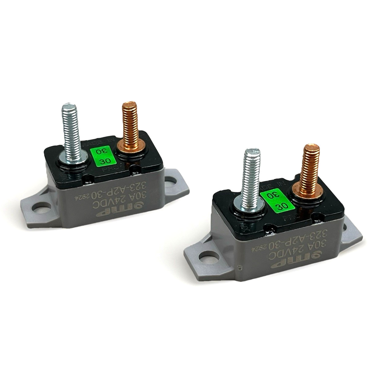 24V DC 30A Manual Reset Circuit Breaker 2 PACK Type 3 RV Automotive Wind Solar