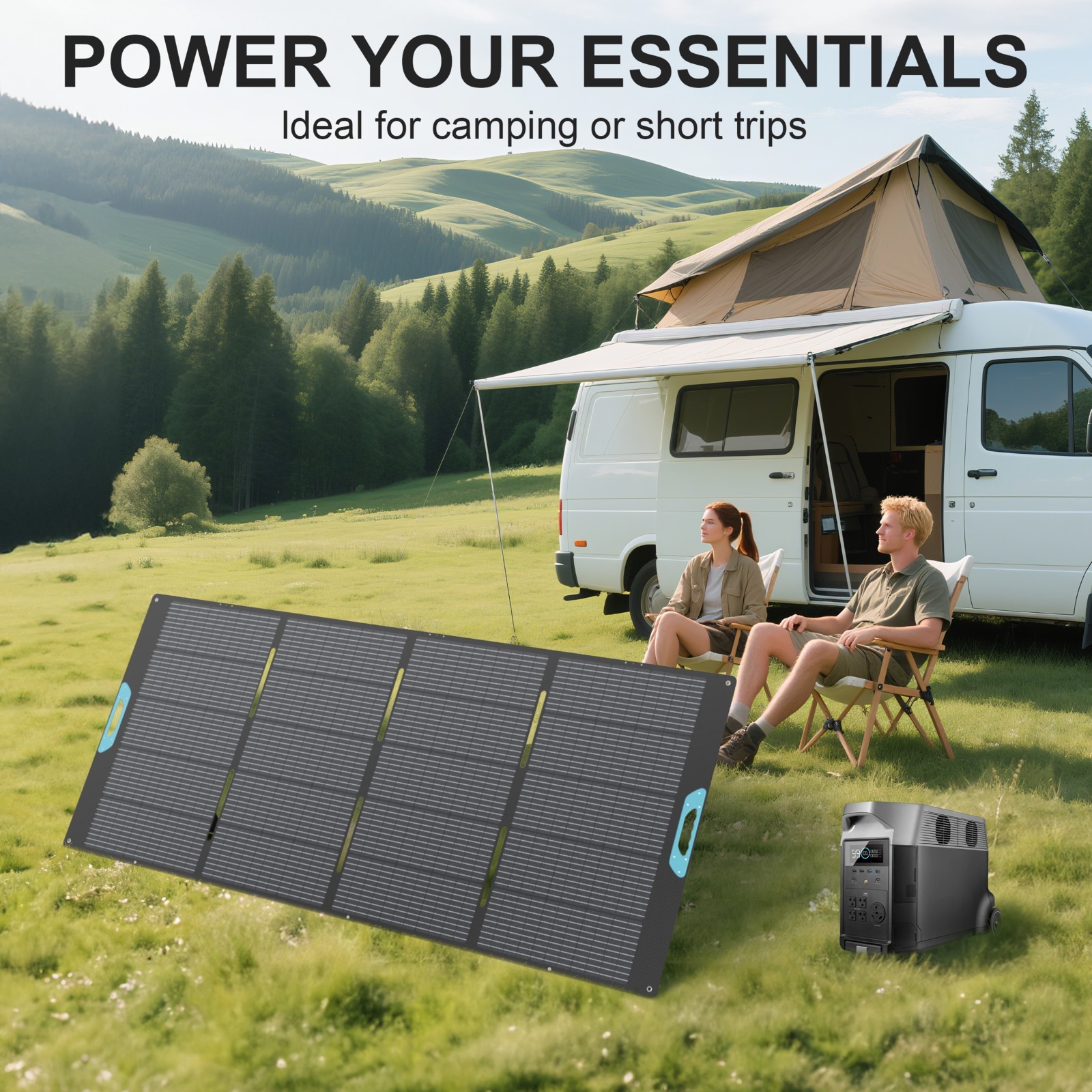 110W 220W 400W Portable Solar Panels for BLUETTI Elite 100 200 300 Power Station