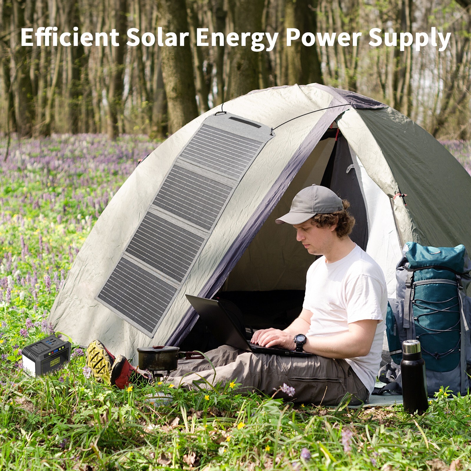40 Watt Solar Panel USB IP65 Waterproof Solar Panel for RV Camping Backpacking