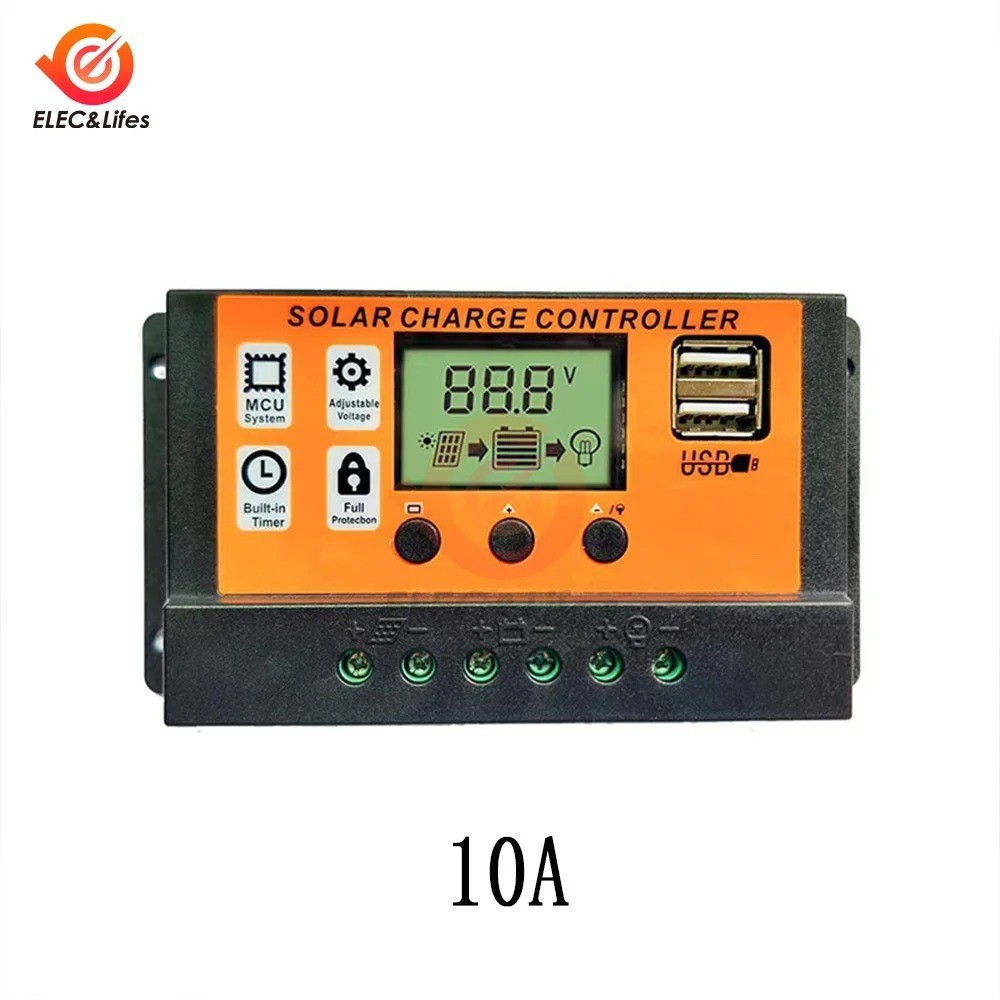 100A Solar Panel Regulator Charge Controller Auto Focus Tracking 12/24V US